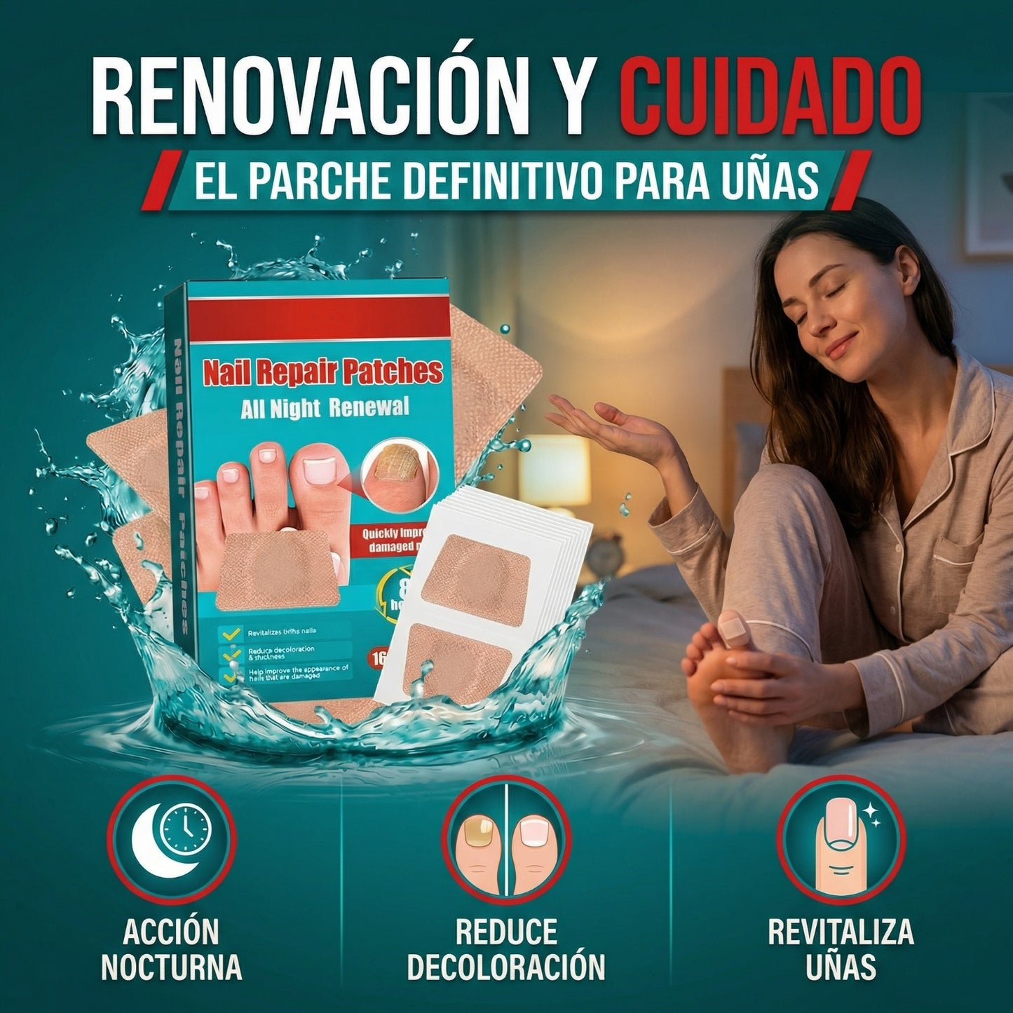 PARCHE UÑAS ANTIHONGOS 2x1 (cada caja contiene 16 parches)
