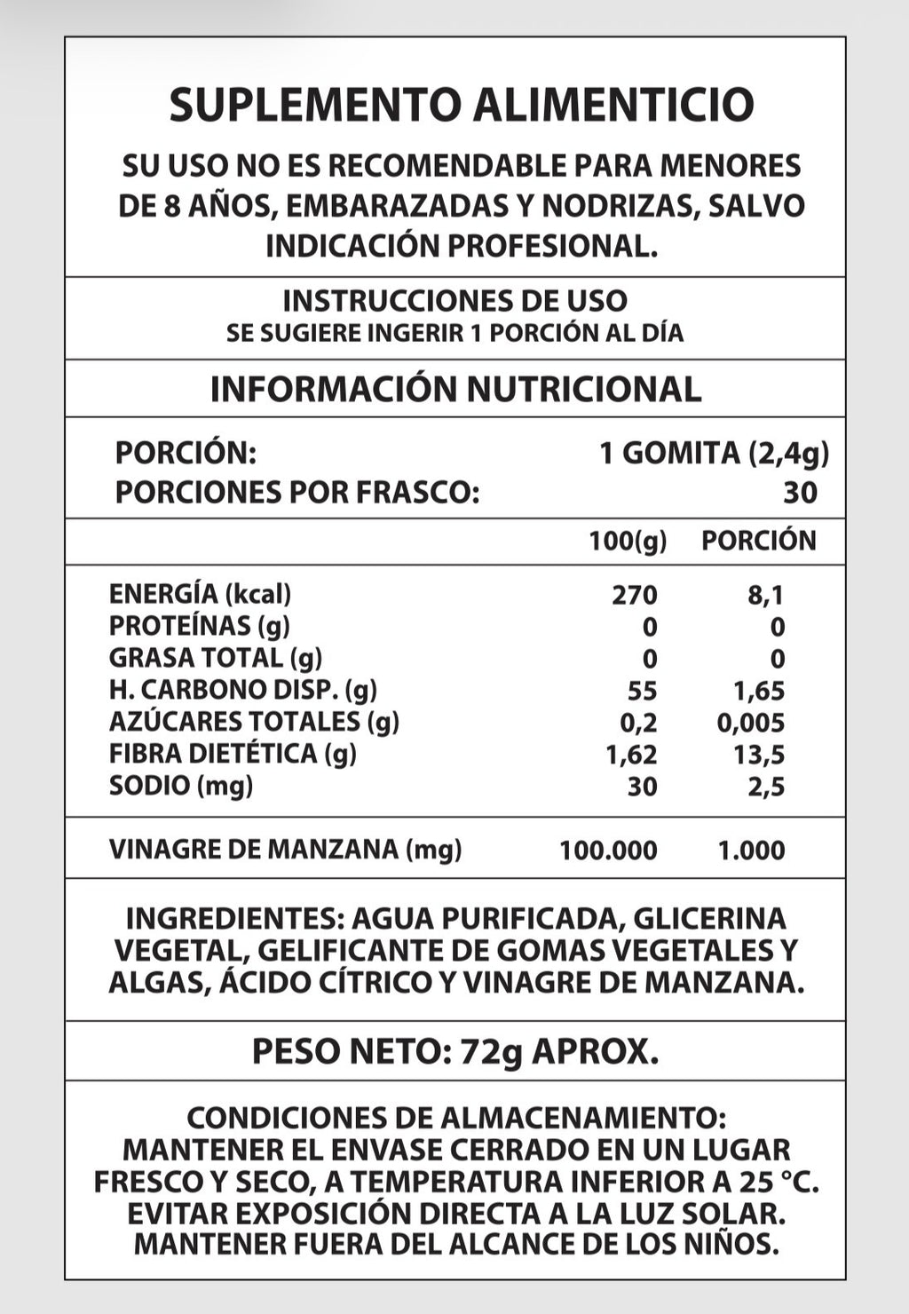 🍏 Gomitas de Vinagre de Manzana – Fusion Byte 1000MG