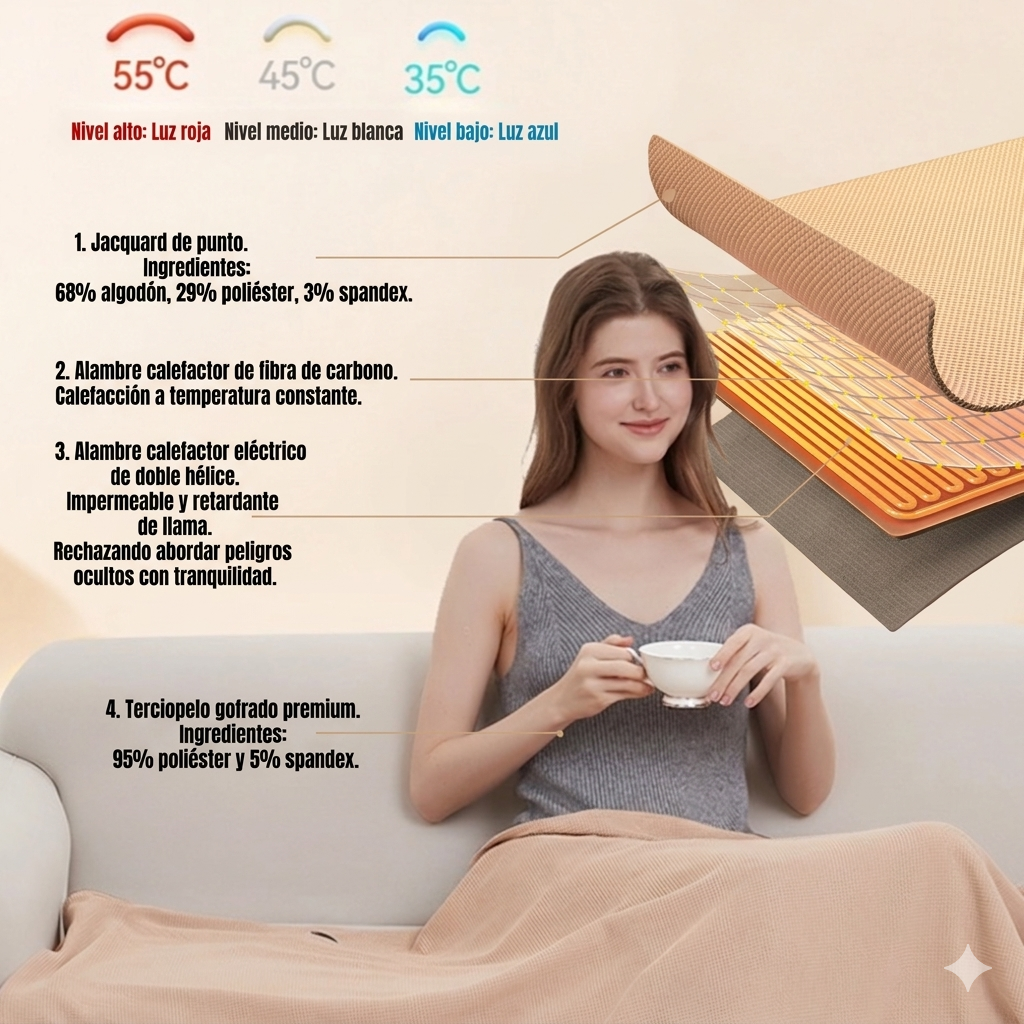 Manta Calefactora Eléctrica Carga USB ♥️(ESPECIAL DIA DE LA MADRE)♥️