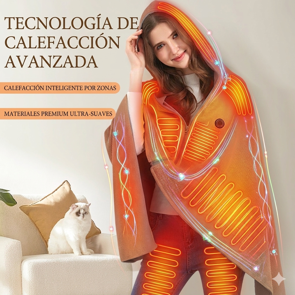 Manta Calefactora Eléctrica Carga USB ♥️(ESPECIAL DIA DE LA MADRE)♥️