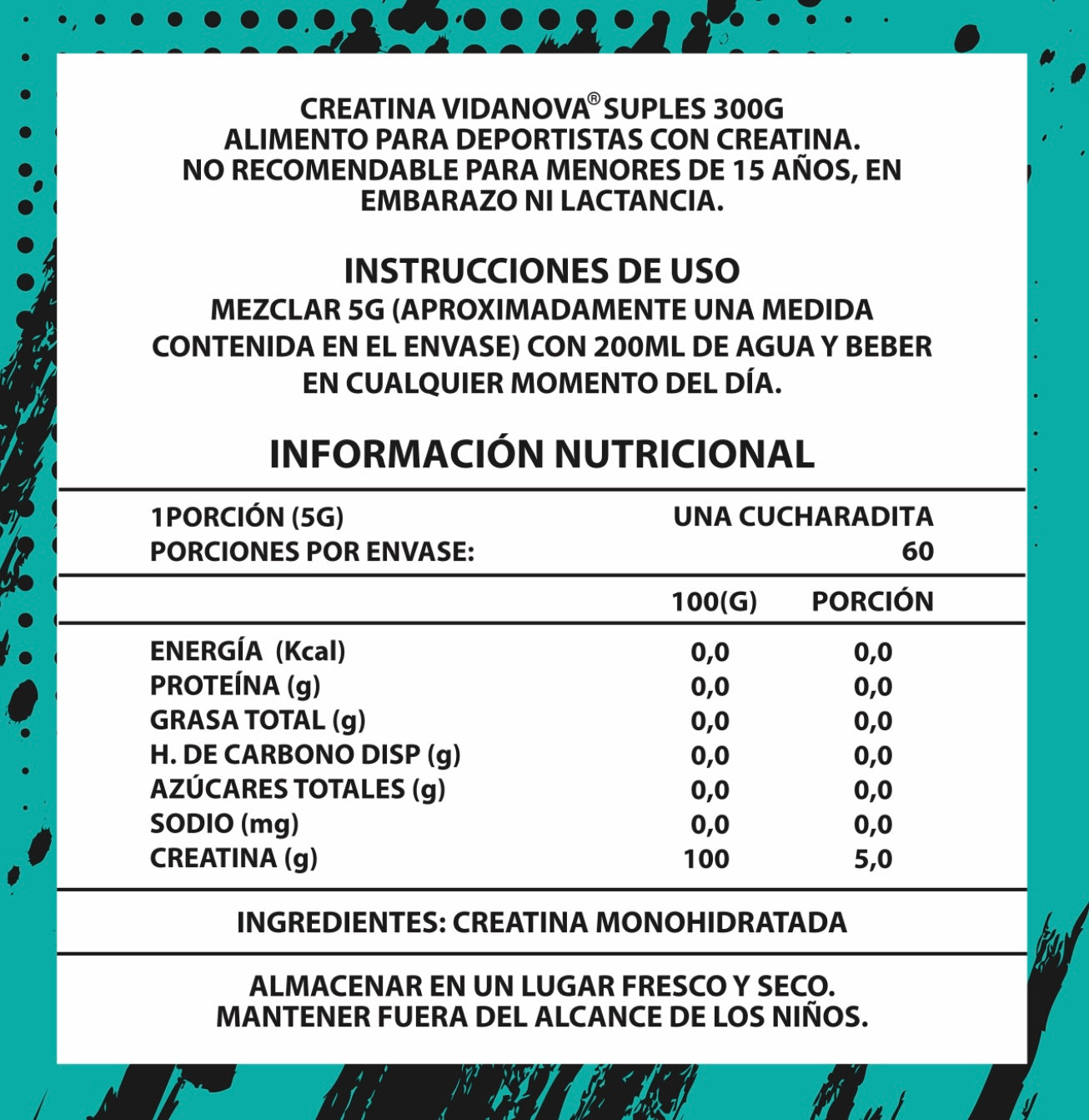 Creatina Monohidratada 300g PRO