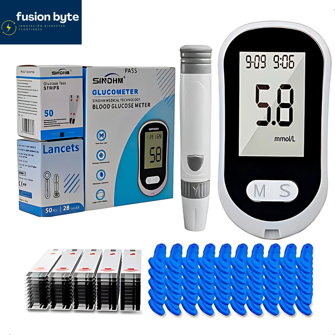 Glucómetro Digital Medidor de Glicemia c – fusionbyte