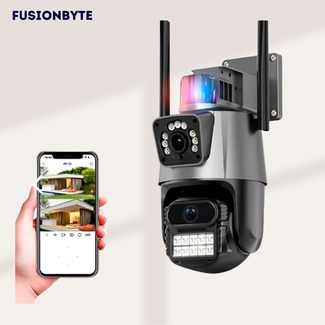 Camara Exterior de Vigilancia Doble Lente FULL