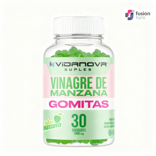 🍏 Gomitas de Vinagre de Manzana – Fusion Byte 1000MG